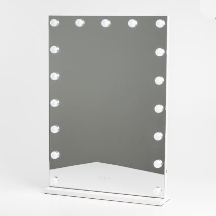 BRILAGI - LED Prigušivo make-up ogledalo HOLLYWOOD LED/15W/230V CCT + 2x USB 55x77 cm bijela