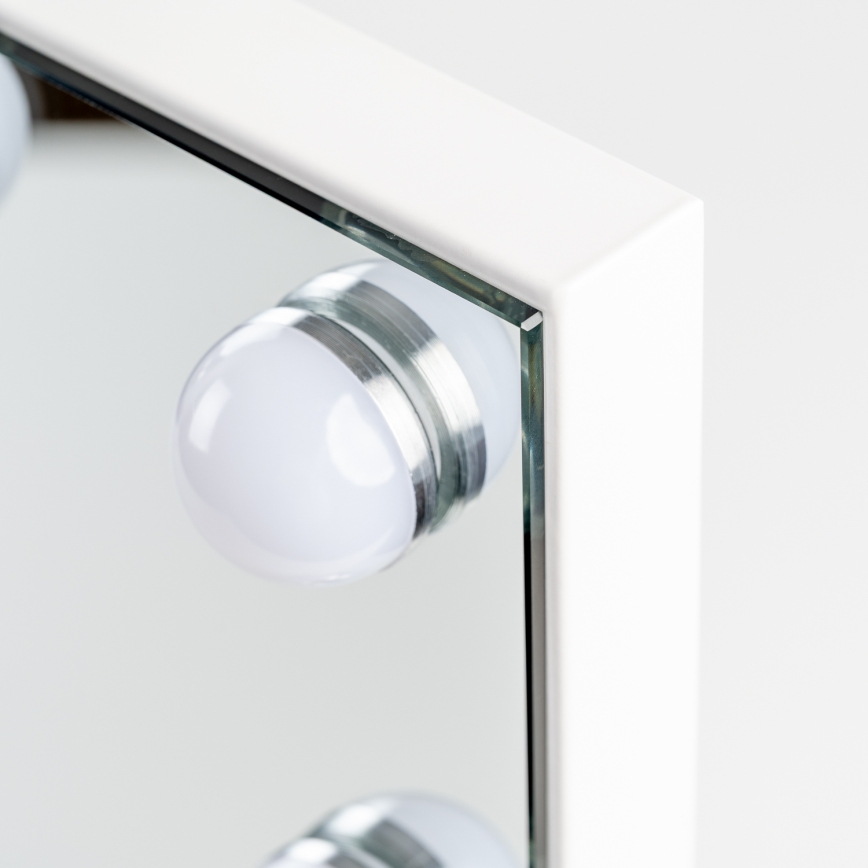 BRILAGI - LED Prigušivo make-up ogledalo HOLLYWOOD LED/15W/230V CCT + 2x USB 55x77 cm bijela