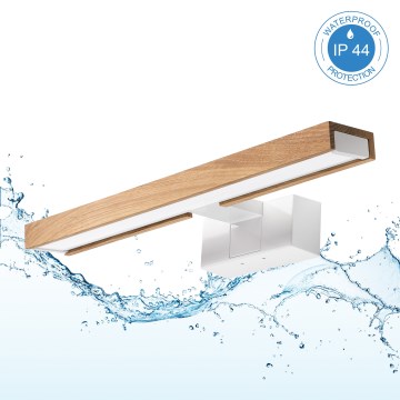 Brilagi - LED osvjetljenje za kupaonsko ogledalo 3 u 1 WOODY MIRROR LED/8W/230V 40 cm IP44 bijela/hrast