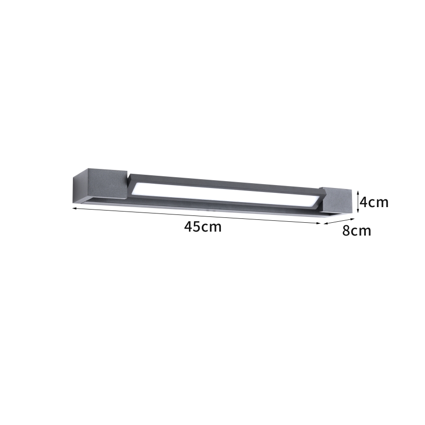 Brilagi - LED kupaonsko osvjetljenje za ogledalo AQUA LINE LED/12W/230V 45 cm IP44 antracit CRI 90