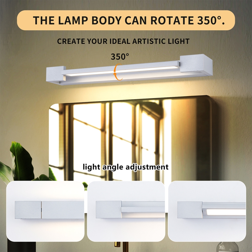 Brilagi - LED kupaonsko osvjetljenje za ogledalo AQUA LINE LED/12W/230V 45 cm IP44 bijela CRI 90