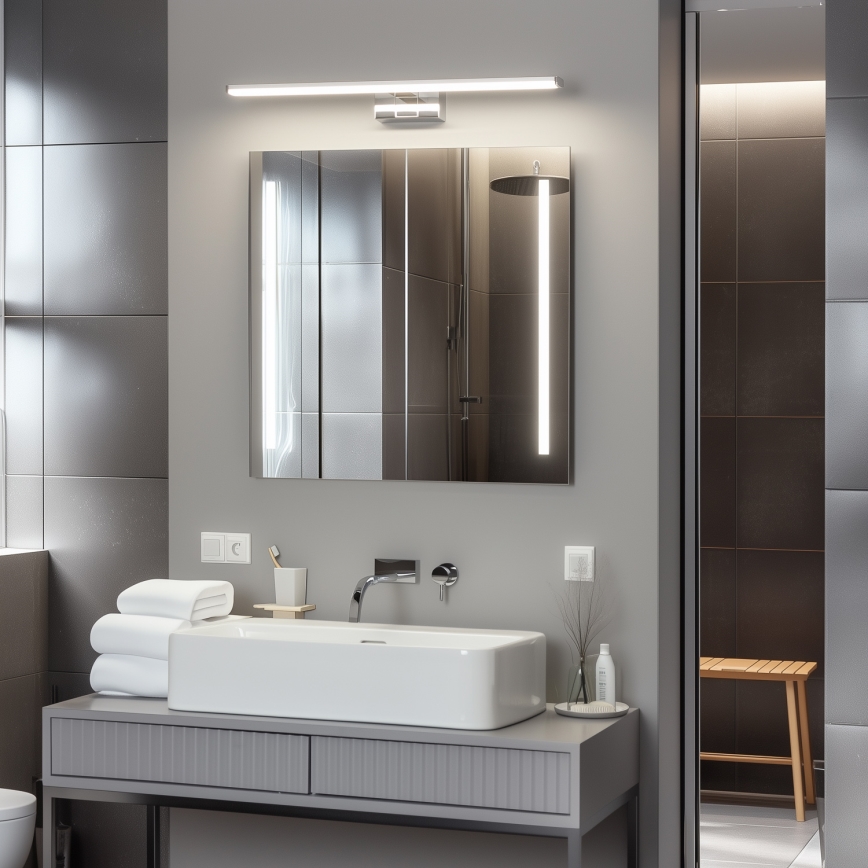Brilagi - LED kupaonsko osvjetljenje za ogledalo 3u1 VESTRA LED/12W/230V 60 cm IP44 sjajni krom