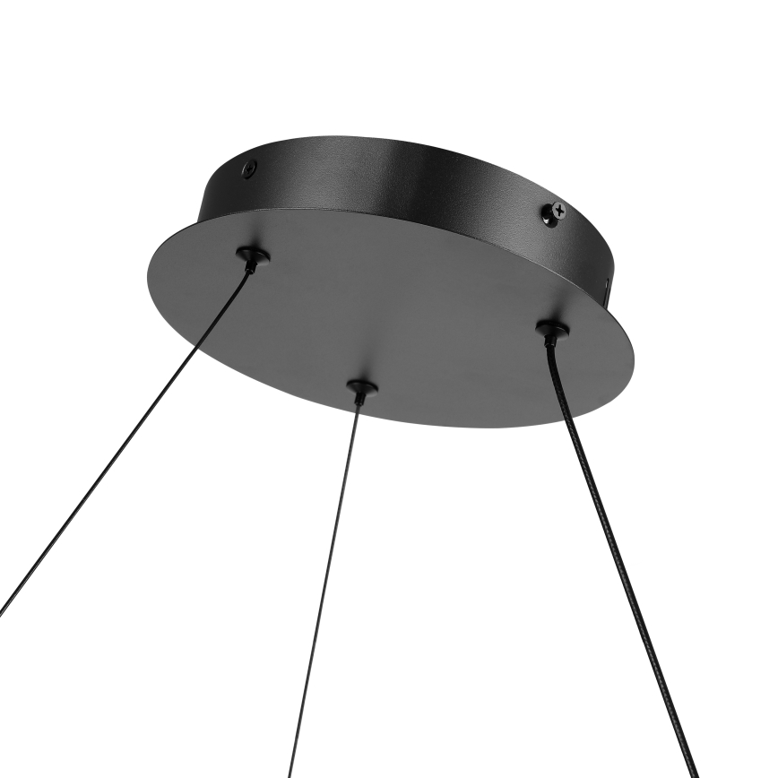 Brilagi - LED prigušivi luster na sajli TWISTER LED/75W/230V 3000-6000K pr. 70 cm crna + daljinski upravljač