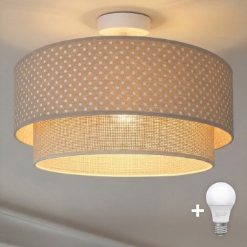 Brilagi - LED plafonjera BOHO BOBO 1xE27/60W/230V Ø 40 cm, točkasti uzorak, bež/krem