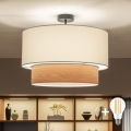 Brilagi - LED plafonjera CERIA 1xE27/60W/230V Ø 50 cm crna/bijela/bež