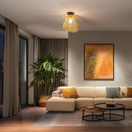 Brilagi - LED plafonjera CERIA BOHO 1xE27/40W/230V Ø 30 cm smeđa