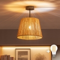 BRILAGI - LED plafonjera CERIA BOHO 1xE27/60W/230V Ø 28 cm crna/smeđa