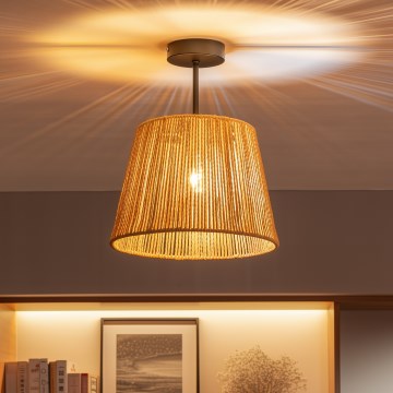 Brilagi - LED plafonjera CERIA BOHO 1xE27/60W/230V Ø 28 cm crna/smeđa