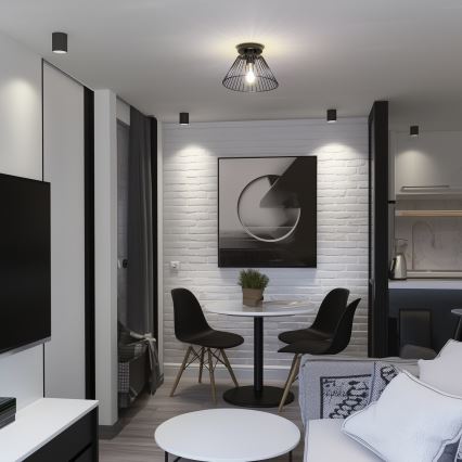 Brilagi - LED plafonjera CERIA WIRE 1xE27/40W/230V Ø 21 cm crna