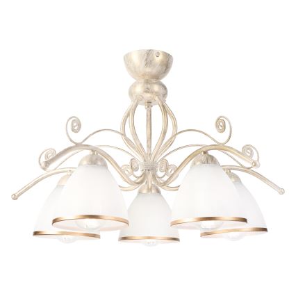 Brilagi - LED plafonski luster ANTICO 5xE27/60W/230V 3000K bijela patina