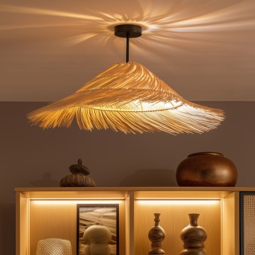 Brilagi - LED plafonski luster CERIA BOHO 1xE27/60W/230V Ø 70 cm crna/bež