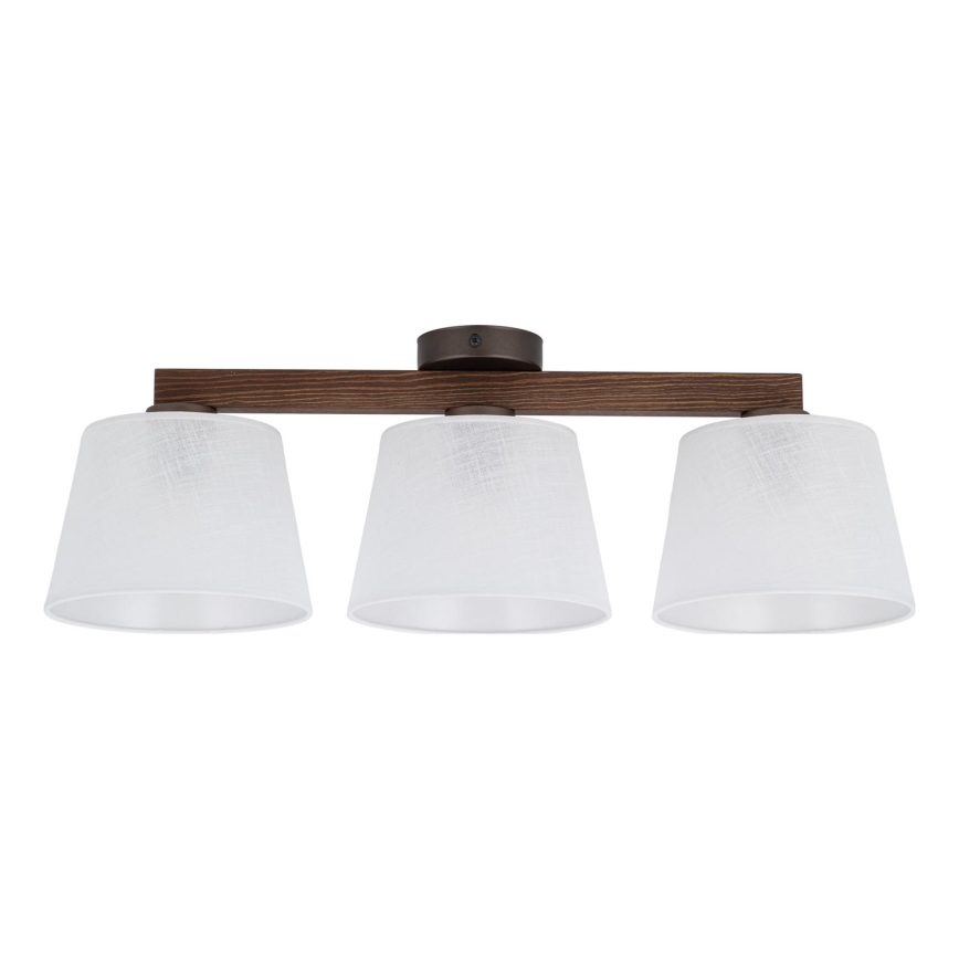 BRILAGI - LED plafonski luster LATTE 3xE27/15W/230V borovina/bijela