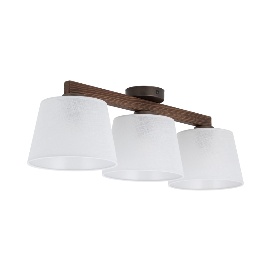 BRILAGI - LED plafonski luster LATTE 3xE27/15W/230V borovina/bijela