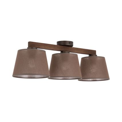 BRILAGI - LED Plafonski luster LATTE 3xE27/15W/230V borovina/smeđa