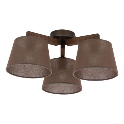 BRILAGI - LED plafonski luster LATTE 3xE27/15W/230V borovina/smeđa
