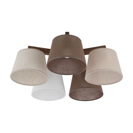 BRILAGI - LED plafonski luster LATTE 5xE27/15W/230V borovina/mix