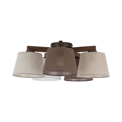 BRILAGI - LED plafonski luster LATTE 5xE27/15W/230V borovina/mix