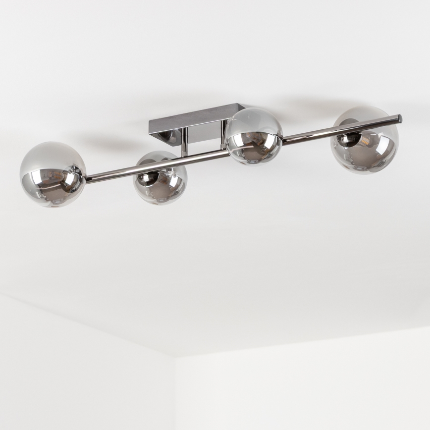 Brilagi - LED plafonski luster MILLA 4xG9/3W/230V crni krom/dimljeno