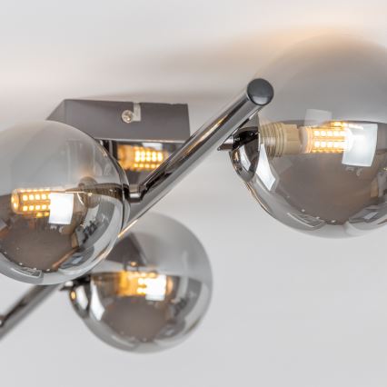 Brilagi - LED plafonski luster MILLA 4xG9/3W/230V crni krom/dimljeno