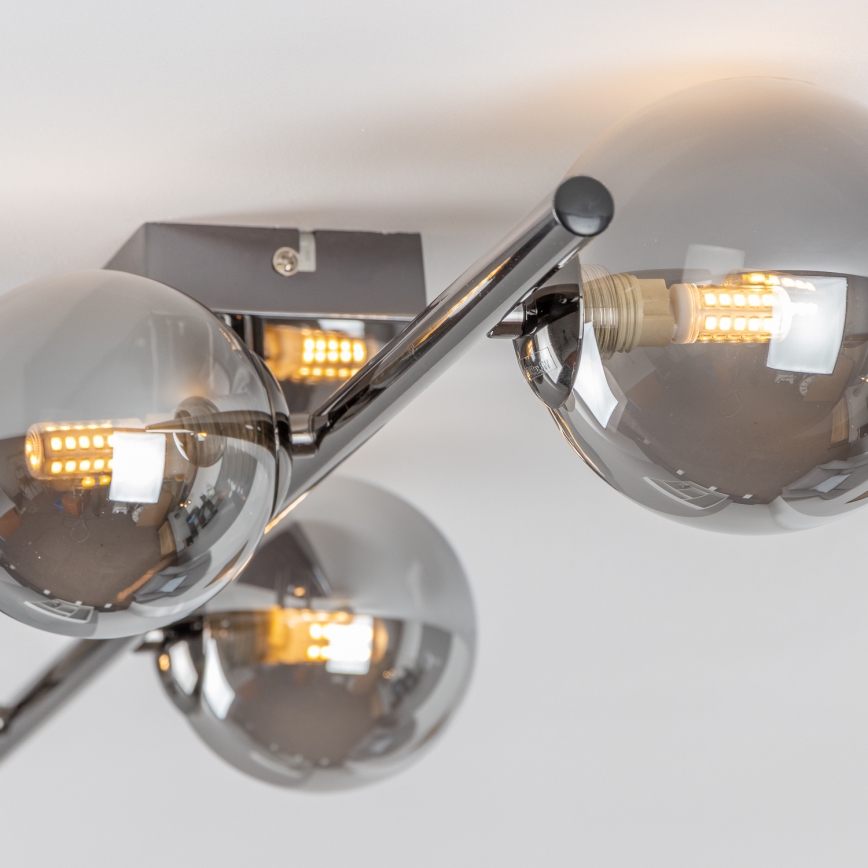 Brilagi - LED plafonski luster MILLA 4xG9/3W/230V crni krom/dimljeno