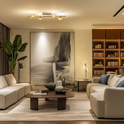 Brilagi - LED plafonski luster MILLA 4xG9/3W/230V crni krom/zlatna