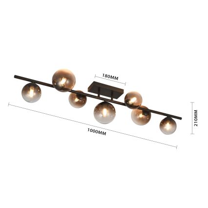 Brilagi - LED Plafonski luster MILLA 7xG9/3W/230V smeđa/zadimljeno-smeđa