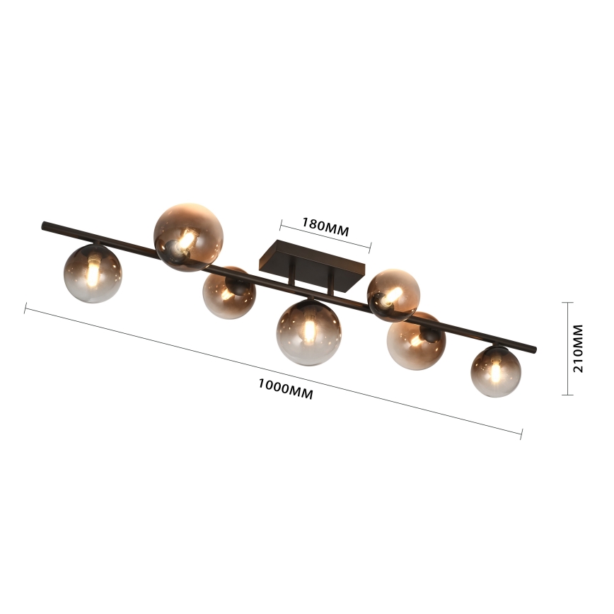 Brilagi - LED Plafonski luster MILLA 7xG9/3W/230V smeđa/zadimljeno-smeđa