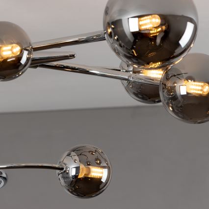 Brilagi - LED plafonski luster MISTEL 15xG9/3W/230V crni krom/dimljeno