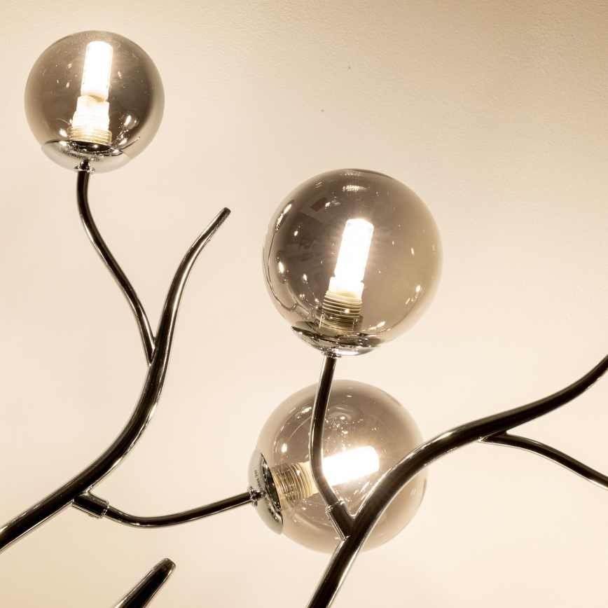 Brilagi - LED plafonski luster MISTEL 15xG9/3W/230V crni krom/dimljeno