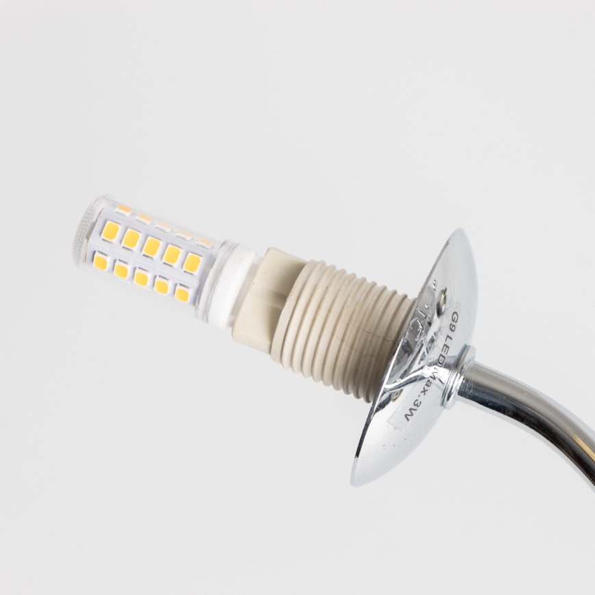 Brilagi - LED plafonski luster MISTEL 15xG9/3W/230V crni krom/dimljeno