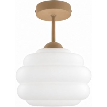 BRILAGI - LED plafonski luster RETRO GLASS 1xE27/60W/230V promjer 20 cm bež/bijela