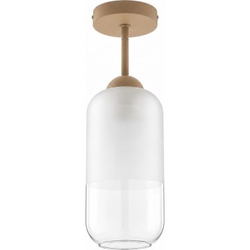 BRILAGI - LED plafonski luster RETRO GLASS 1xE27/60W/230V Ø 14 cm bež/bijela