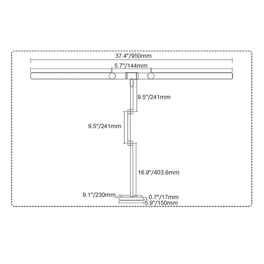 Brilagi - LED stolna lampa VARIO, s mogućnošću prigušivanja i dodirnim upravljanjem, LED/24W/230V 3000-6500K CRI 92 crna