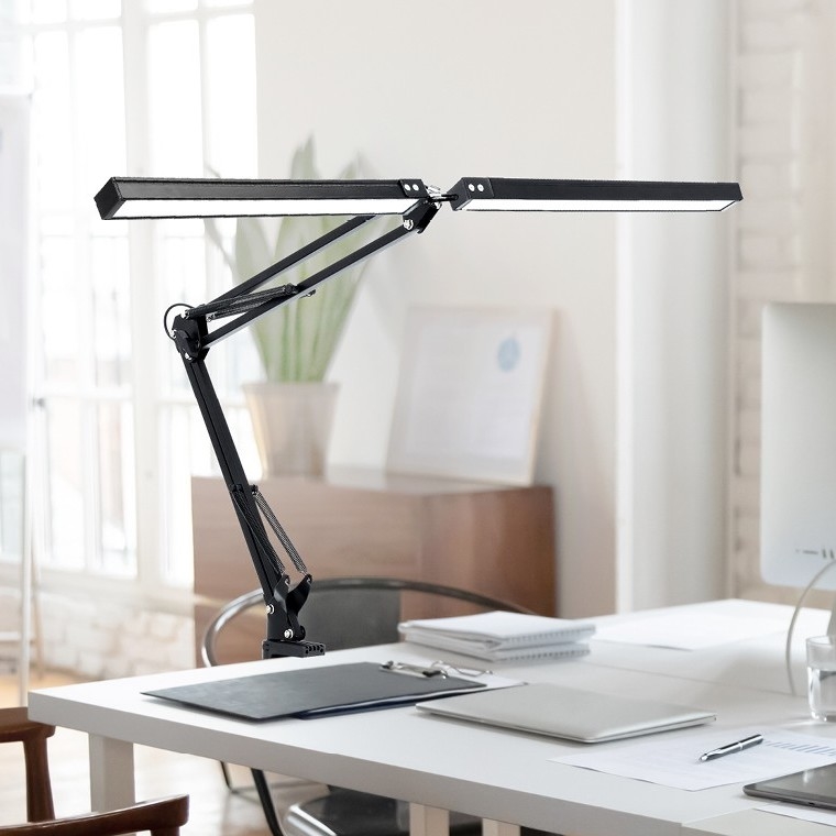 Brilagi - LED podesiva fleksibilna stolna lampa VARIO 2xLED/14W/230V 3000-6000K crna