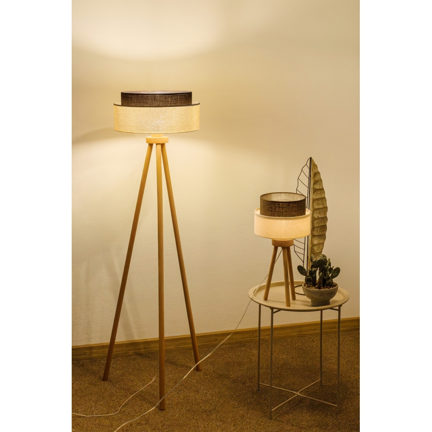 Brilagi - LED podna lampa BOHO STYLE 1xE27/15W/230V krem/smeđa