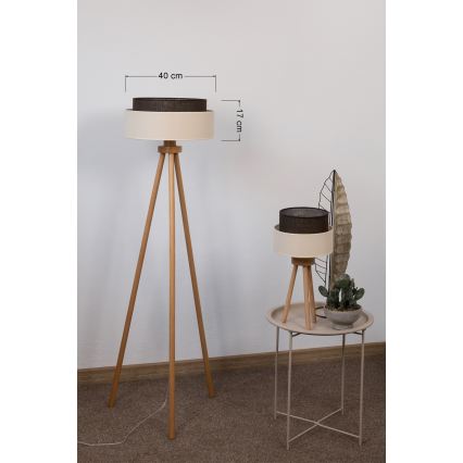 Brilagi - LED podna lampa BOHO STYLE 1xE27/15W/230V krem/smeđa