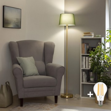 Brilagi - LED podna lampa CERIA 1xE27/20W/230V pr. 30 cm zelena/zlatna