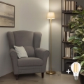 Brilagi - LED podna lampa CERIA 1xE27/20W/230V Ø 20,5 cm bijela/zlatna
