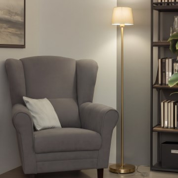 Brilagi - LED podna lampa CERIA 1xE27/20W/230V Ø 20,5 cm bijela/zlatna