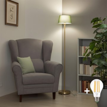Brilagi - LED podna lampa CERIA 1xE27/20W/230V Ø 25 cm zelena/zlatna