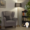 Brilagi - LED podna lampa CERIA 1xE27/20W/230V Ø 45 cm crna/zlatna
