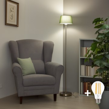 Brilagi - LED podna lampa CERIA 1xE27/40W/230V pr. 25 cm zelena/matirani krom