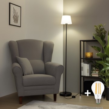 Brilagi - LED podna lampa CERIA 1xE27/40W/230V Ø 20,5 cm bijela/crna