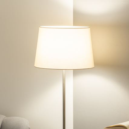 Brilagi - LED podna lampa CERIA 1xE27/40W/230V Ø 30 cm bež/matni krom