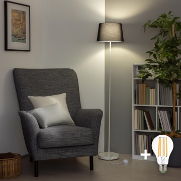Brilagi - LED podna lampa CERIA 1xE27/40W/230V Ø 30 cm crna/bijela