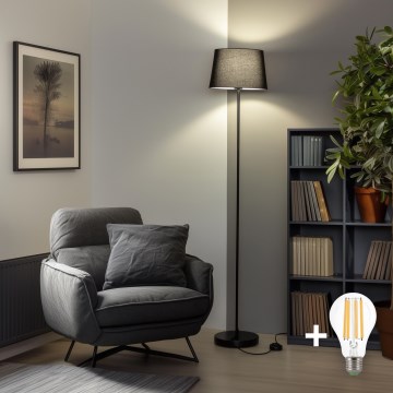 Brilagi - LED podna lampa CERIA 1xE27/40W/230V Ø 30 cm crna