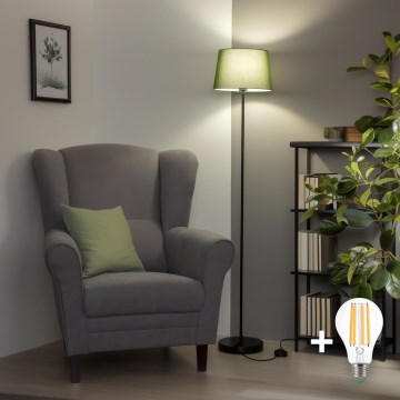 Brilagi - LED podna lampa CERIA 1xE27/40W/230V Ø 30 cm zelena/crna