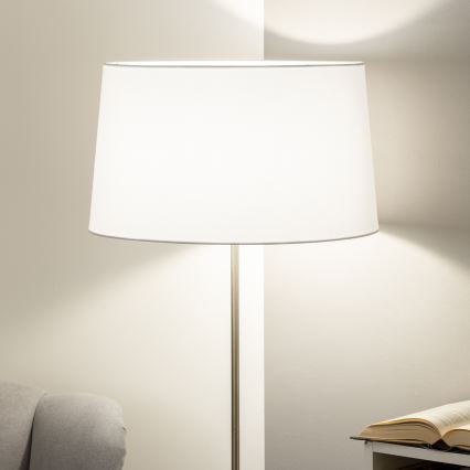 Brilagi - LED podna lampa CERIA 1xE27/40W/230V Ø 45 cm bijela/matirani krom