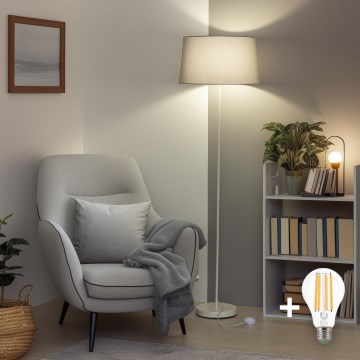 Brilagi - LED podna lampa CERIA 1xE27/40W/230V Ø 45 cm siva/bijela