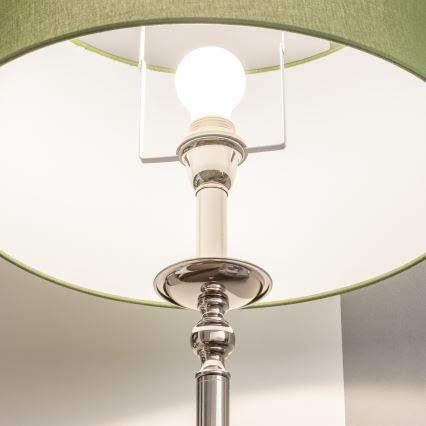 Brilagi - LED podna lampa CERIA 1xE27/60W/230V Ø 45 cm sjajni krom/zelena